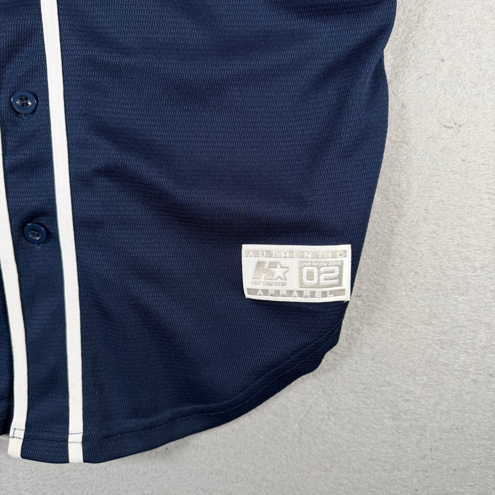 HUF x Starter Mens Navy Blue Baseball Jersey Embroidered Patch Size Small - Picture 4 of 13